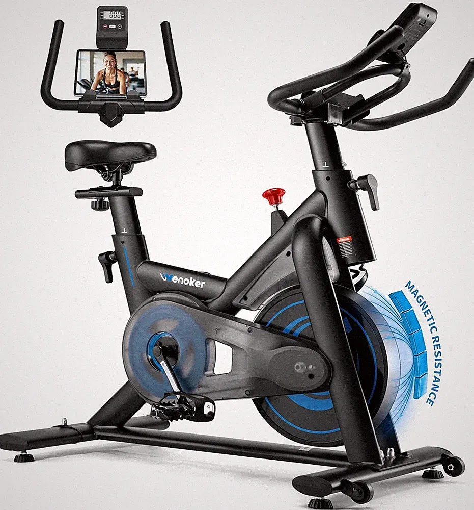 Exercise Bike for Home – 350LB Magnetic Resistance Indoor Cycling Bike, Silent S